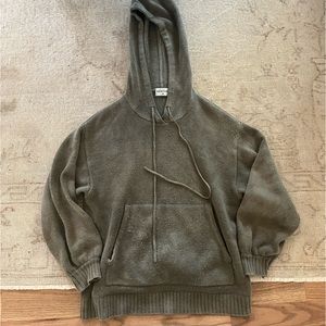 Cotton Citizen Cashmere/Cotton Hooded Sweater Sz Small in Sage/Olive MADE IN USA